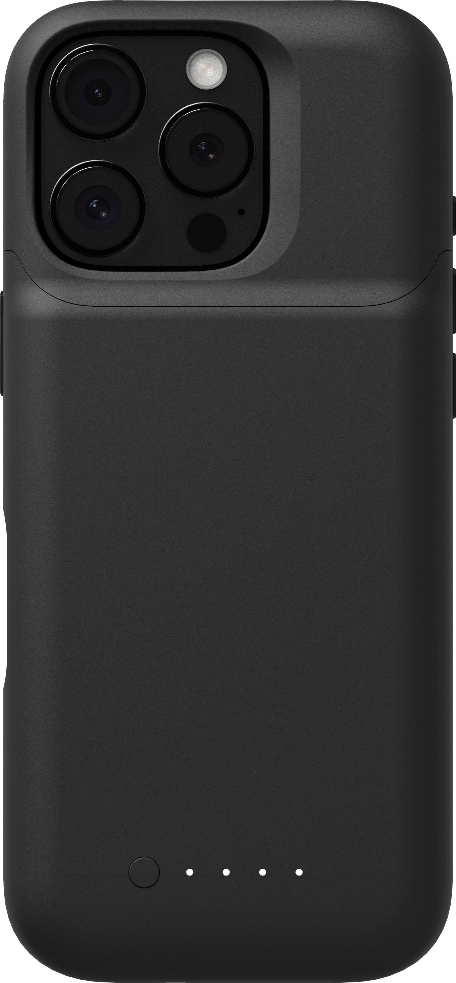 Front. mophie - Juice Pack for iPhone 16 Pro - Black.