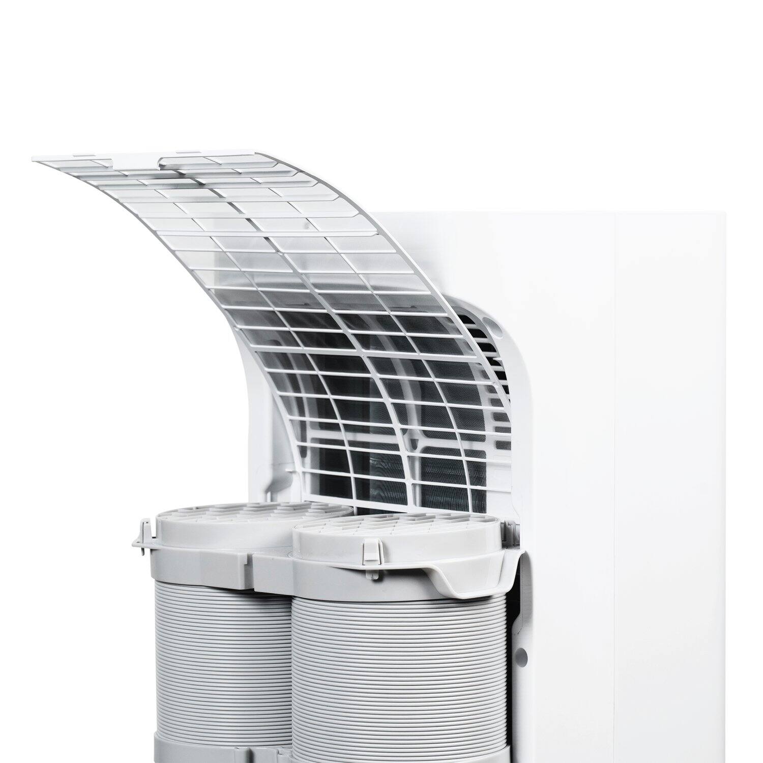 Alt View 5. Hisense - Hisense 8,000 BTU 350 Sq. Ft. Portable Air Conditioner Inverter with Supplemental Heat Function - White.