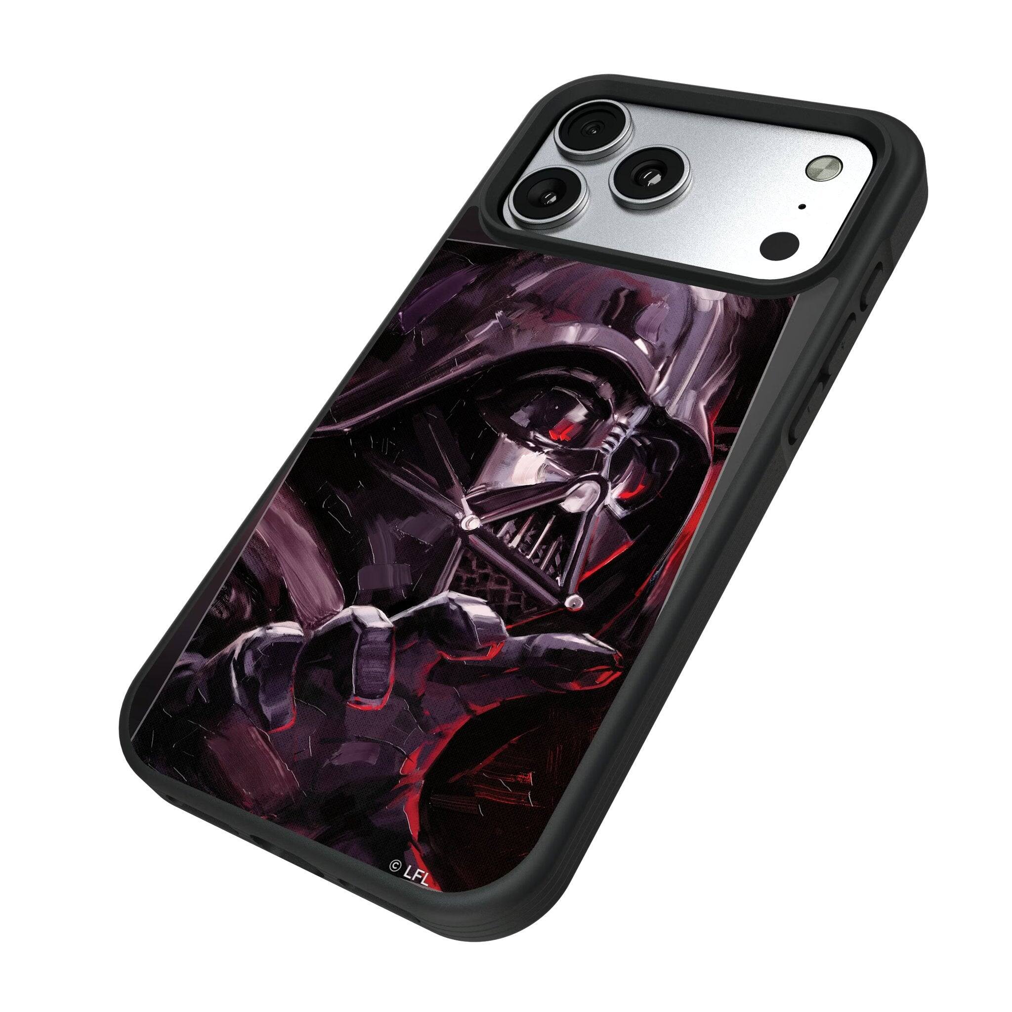 Angle. Keyscaper - Star Wars: A New Hope Portrait Bump Phone Case - Apple iPhone 17 Pro Max - Darth Vader.