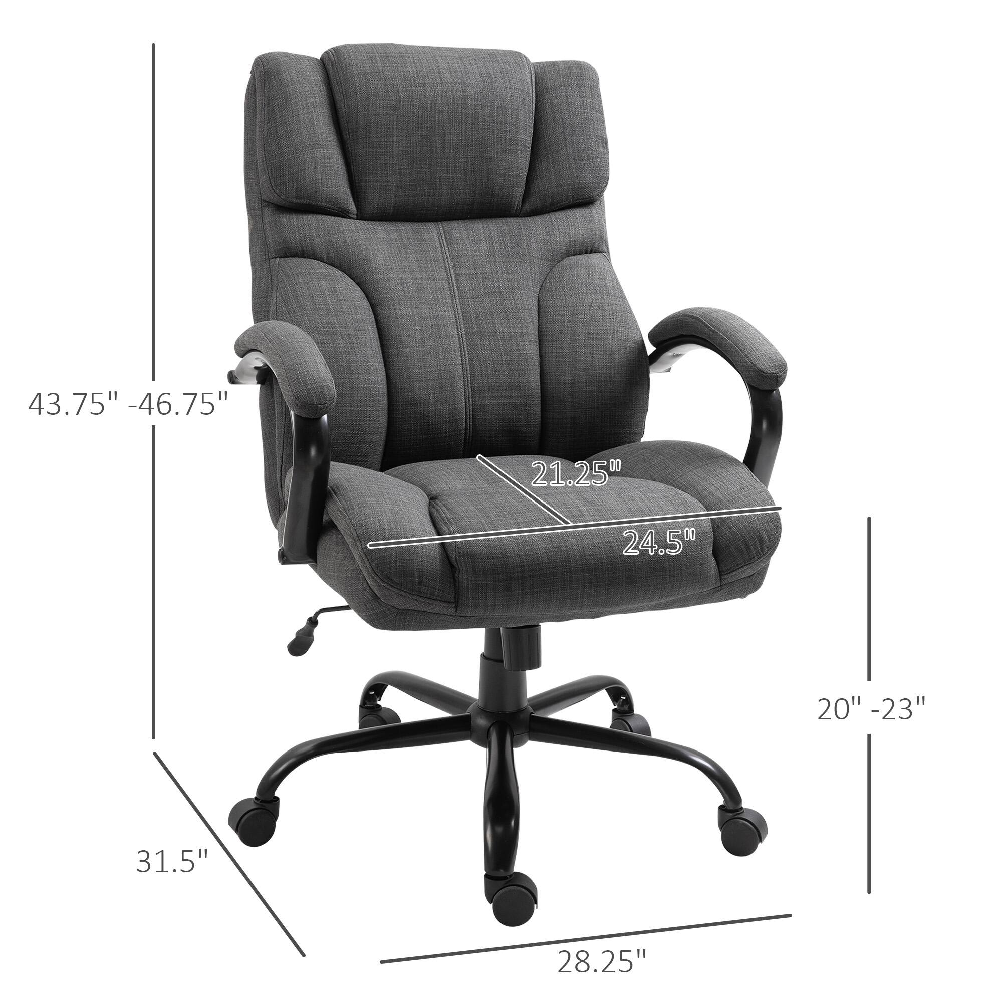 Width: 43.75" -46.75"
Height: 21.25"
Depth: 24.5"
Seat height: 20" -23"
Back height: 31.5"
Armrest height: 28.25"