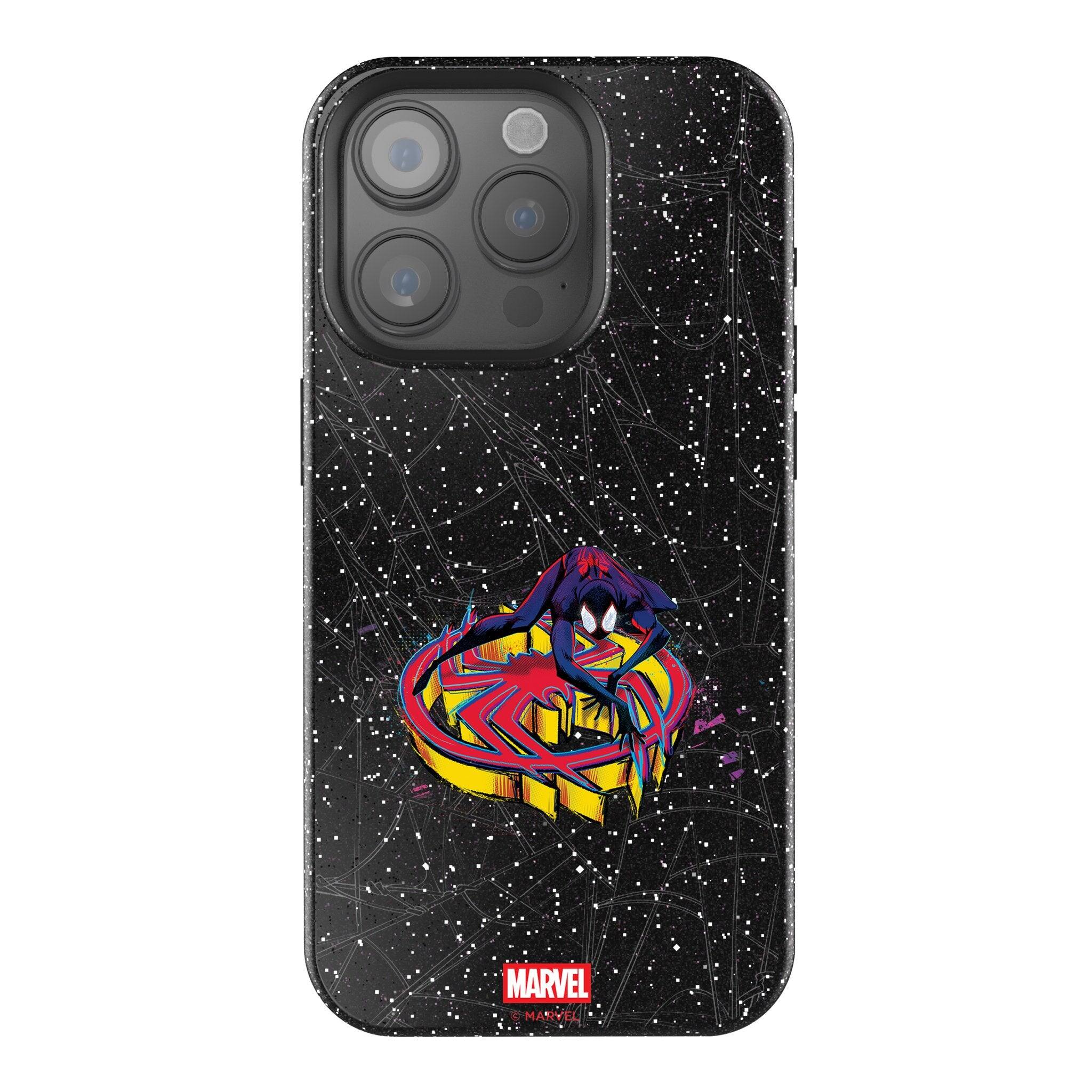 Keyscaper - Marvel Badge Black Bling Phone Case - Apple iPhone 15 Plus - Miles Morales 2