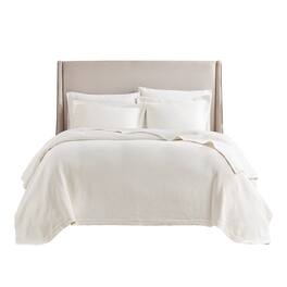 Gracie Mills - Derick 3-Piece Cotton Matelasse Coverlet Set - Marshmallow