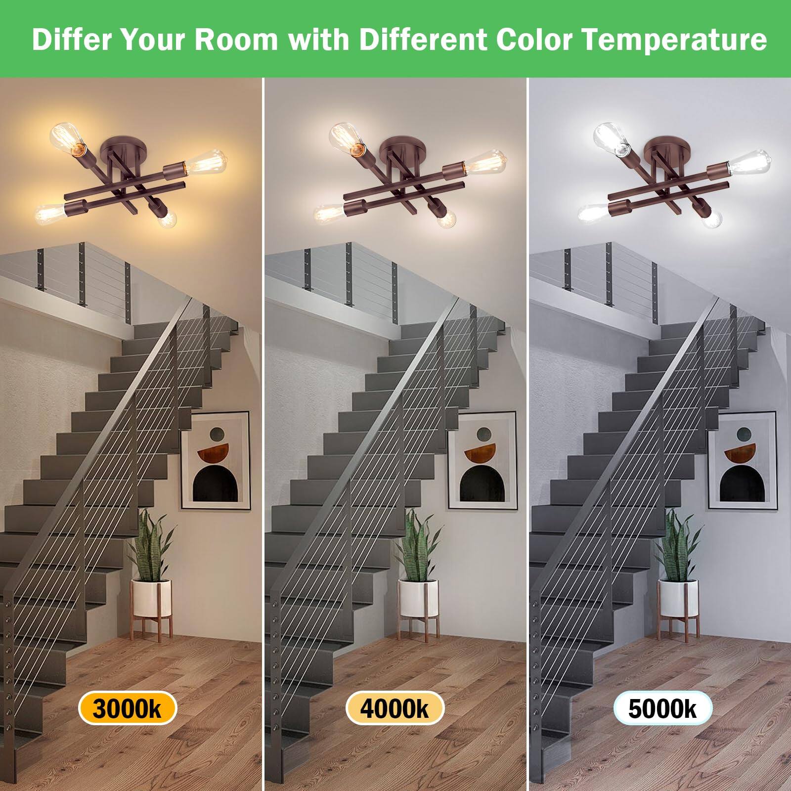 Differ Your Room with Different Color Temperature

3000k

4000k

5000k