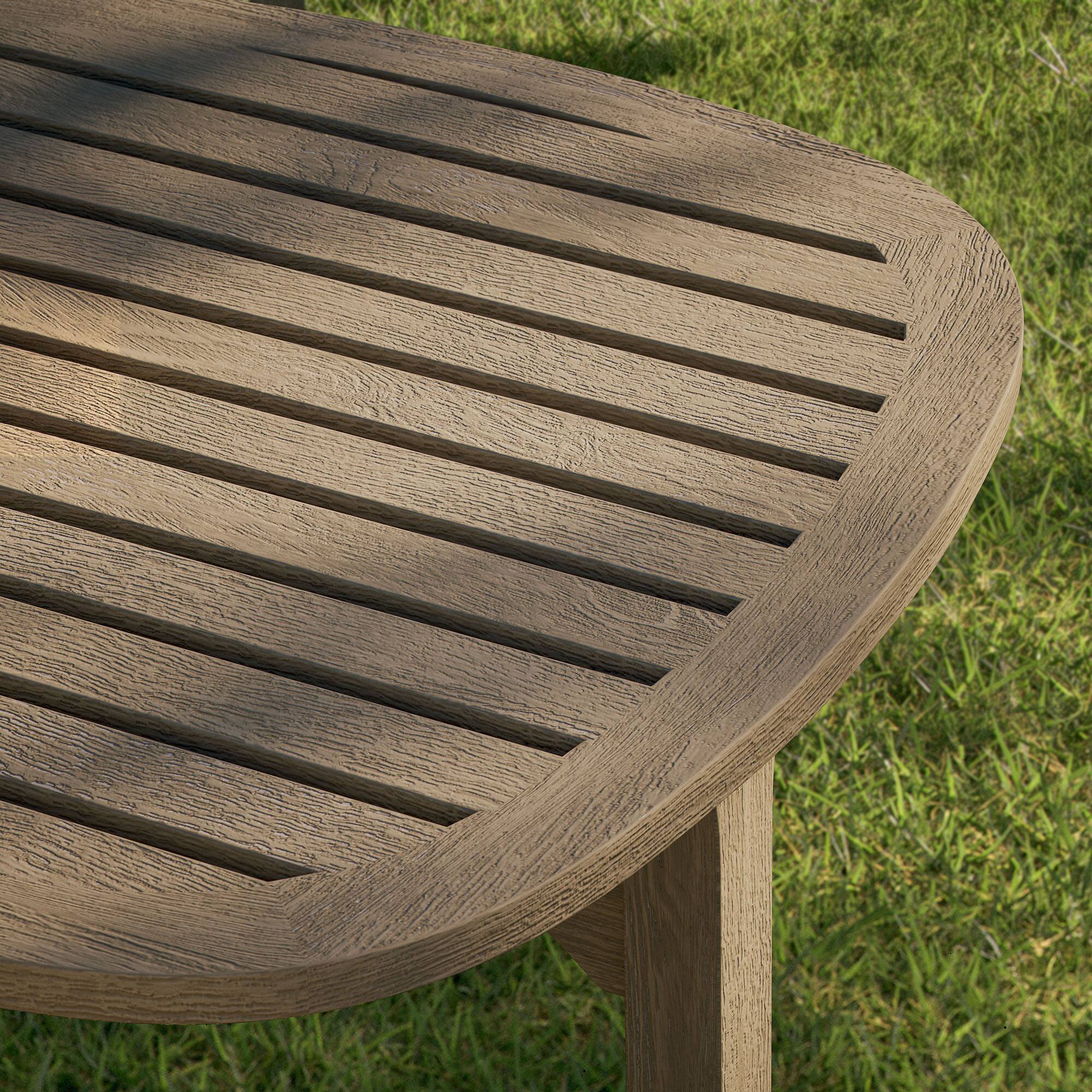 Alt View 1. Modway - Saratoga Square Outdoor Patio Teak Wood Side Table by Modway - Weathered Gray.