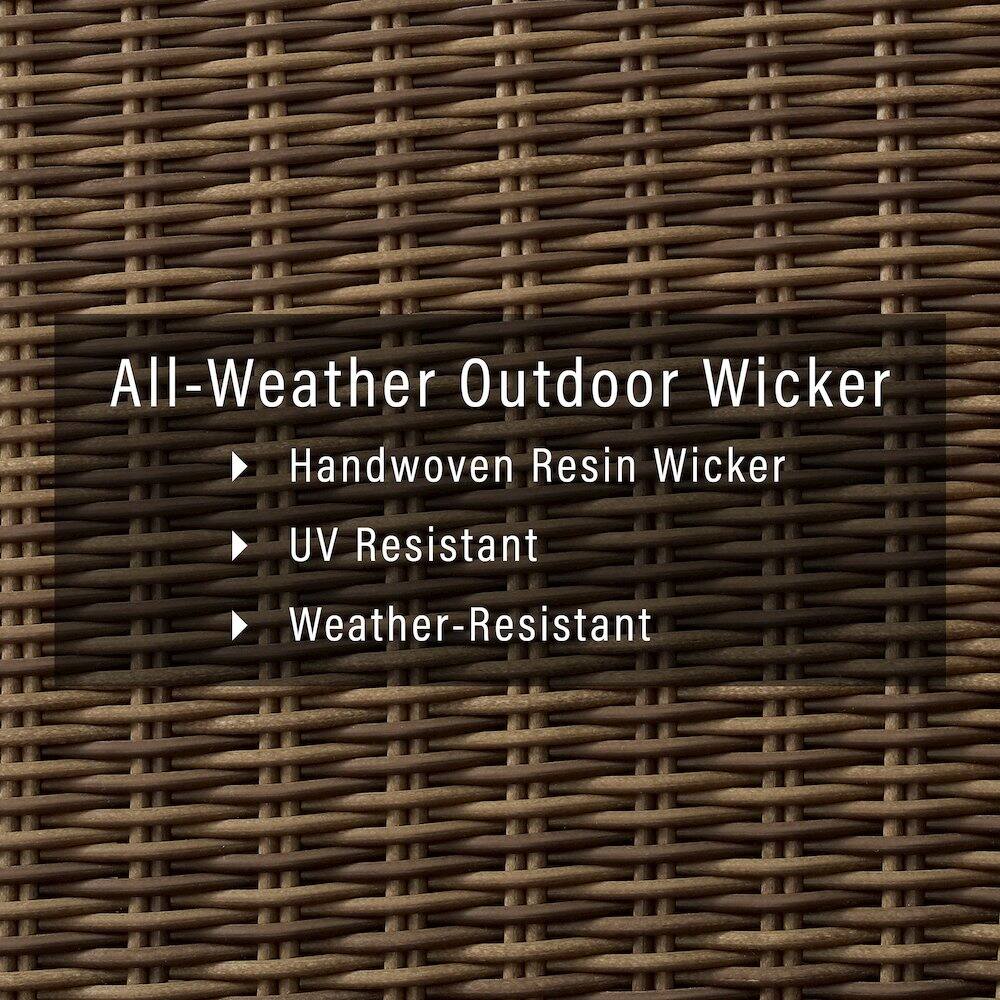 All-Weather Outdoor Wicker

- Handwoven Resin Wicker
- UV Resistant
- Weather-Resistant