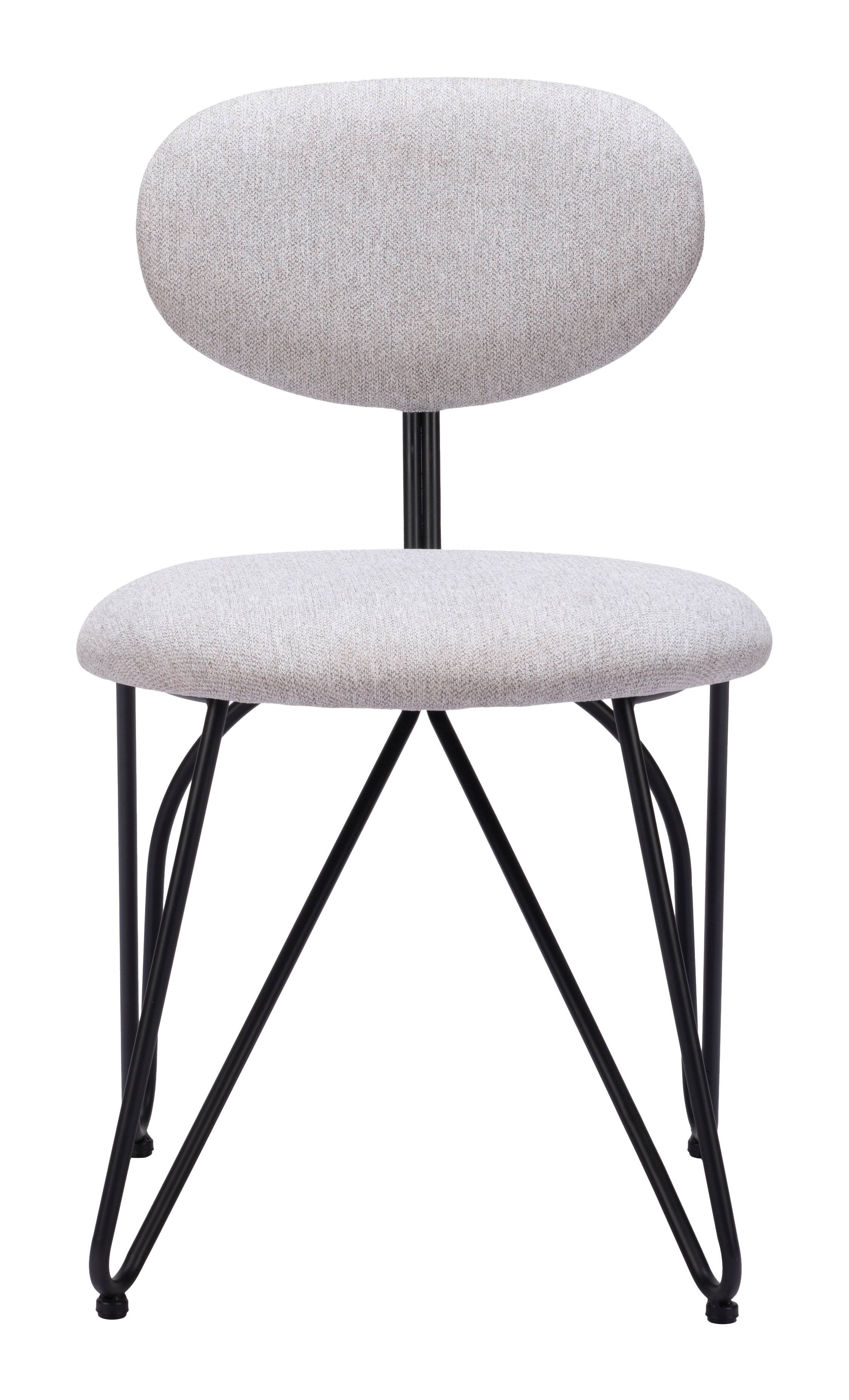 Alt View 1. Hivvago - Novi Dining Chair (Set of 2) Dove Gray - Gray, Black.