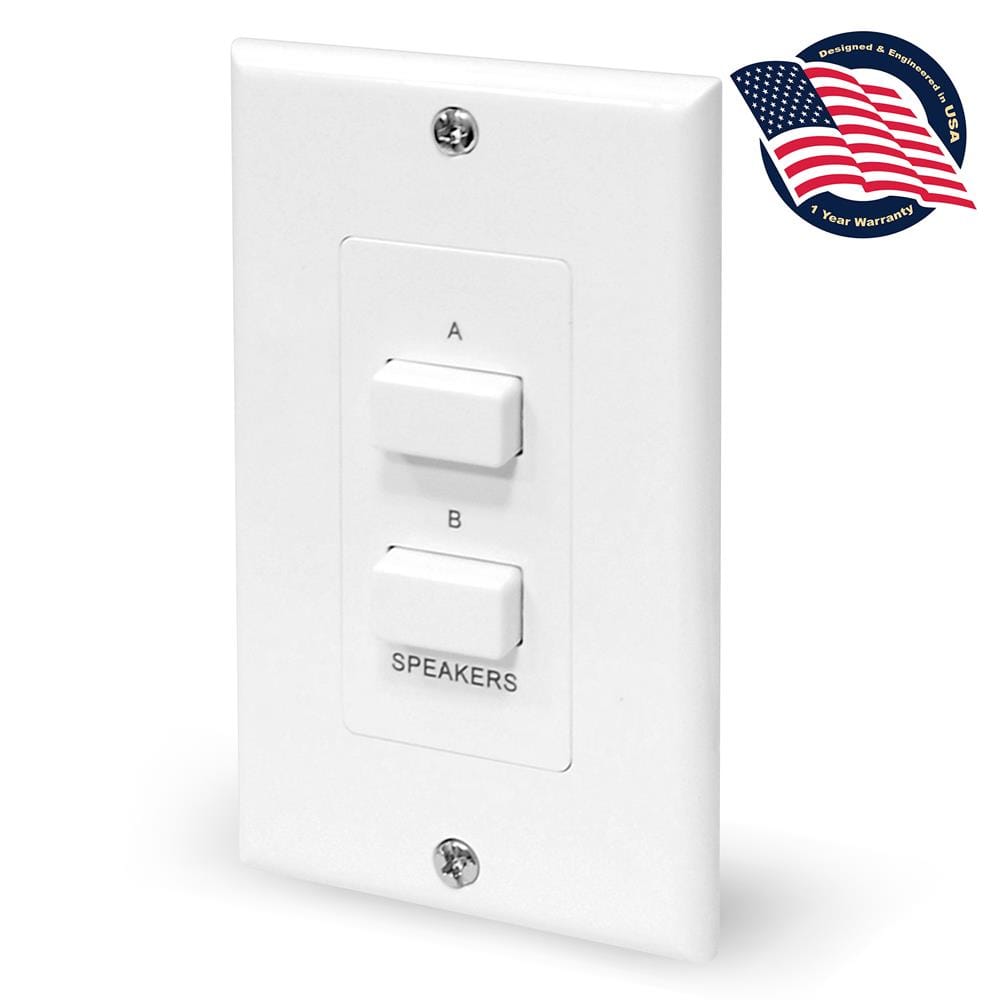 PYLE - In-Wall / Wall Plate Speaker Selector - Black