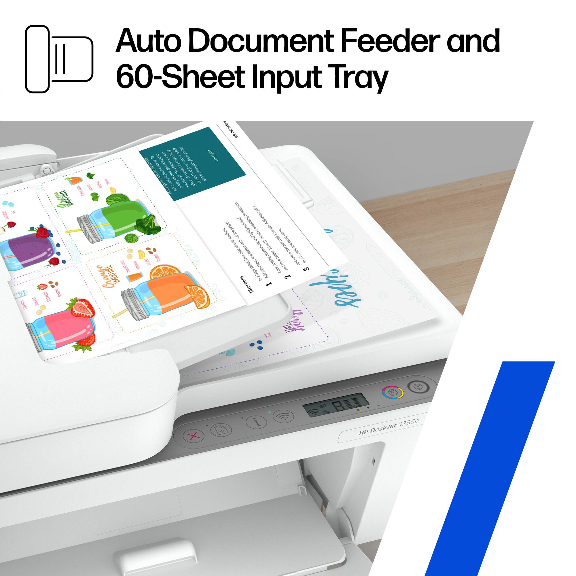 Auto Document Feeder and 60-Sheet Input Tray

HP DeskJet 4255e