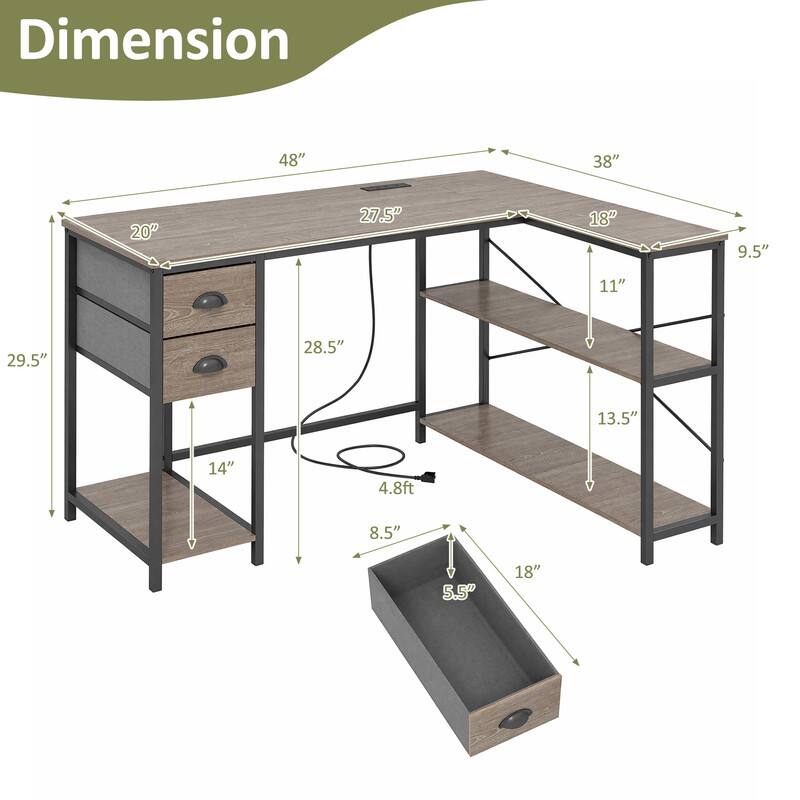 Dimension: 48" x 38" x 20" x 27.5" x 18" x 9.5" x 11" x 29.5" x 28.5" x 13.5" x 14" x 4.8ft x 8.5" x 5.5" x 18"