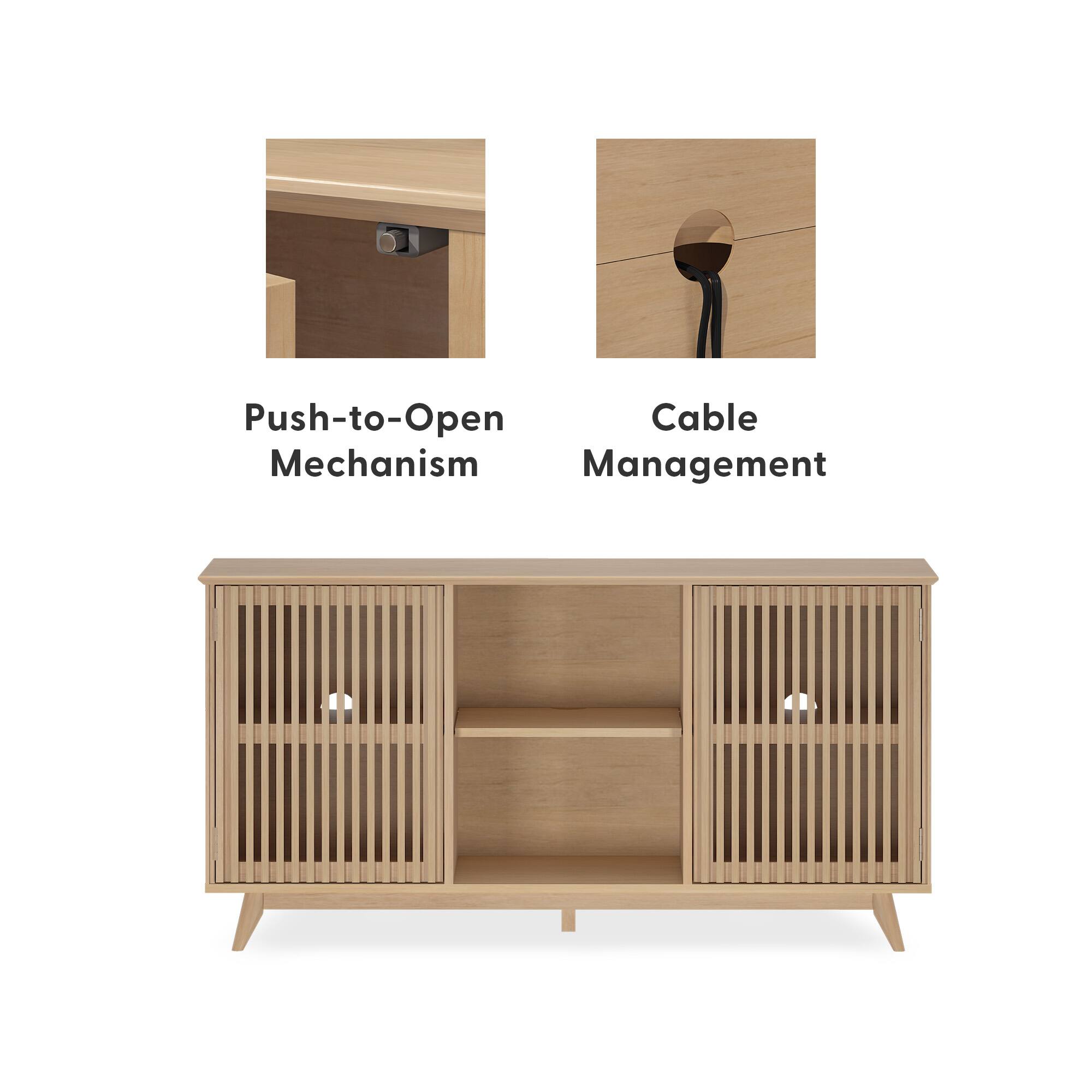 Push-to-Open Mechanism  
Cable Management
