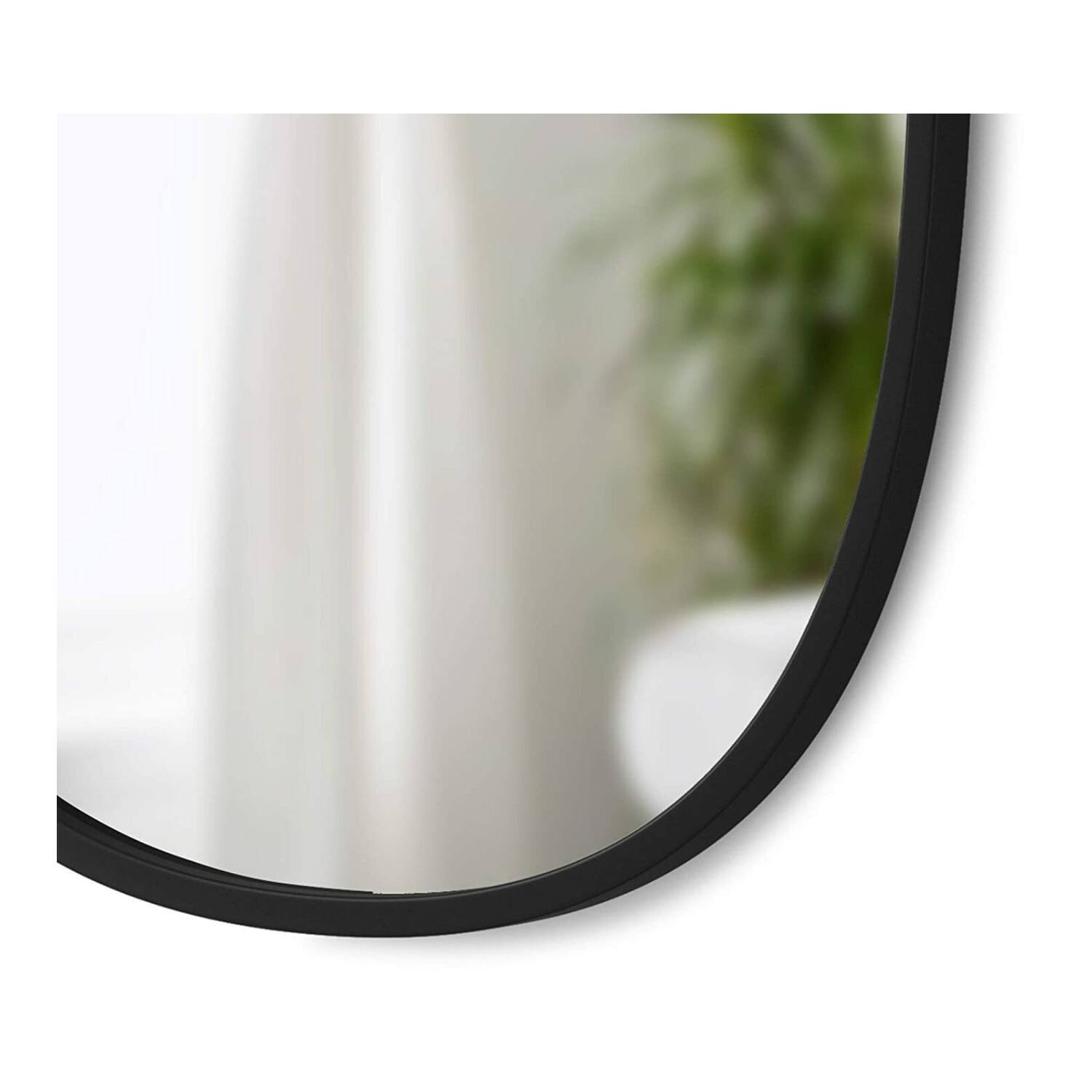 Left. Umbra - Umbra Hub Oval Mirror (Black, 18 x 24 Inch).