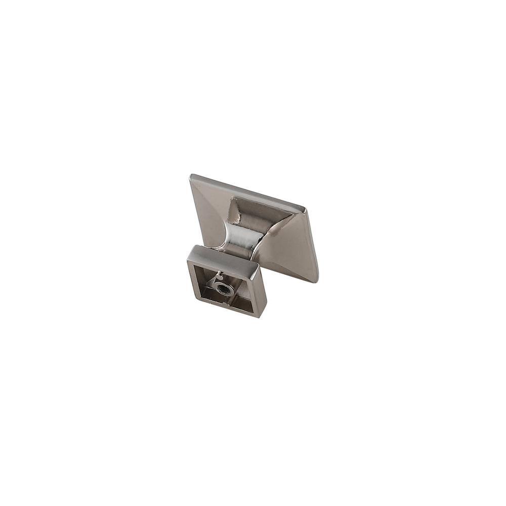 Left. Elegant Decor - Cecil 1.3" Brushed Nickel Square Knob Multipack (Set of 10) - Brushed Nickel.