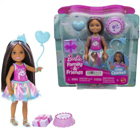 2 Barbie Family & Club Friends Chelsea
1 94735 33886 1
CHOKING HAZARD - Small parts. Not for children under 3 years.
DANGER D'ÉTOUFFEMENT - Petite pièce. Ne convient pas aux enfants de moins de 3 ans.
WARNING: ATTENTION
3+
MATTEL
2868