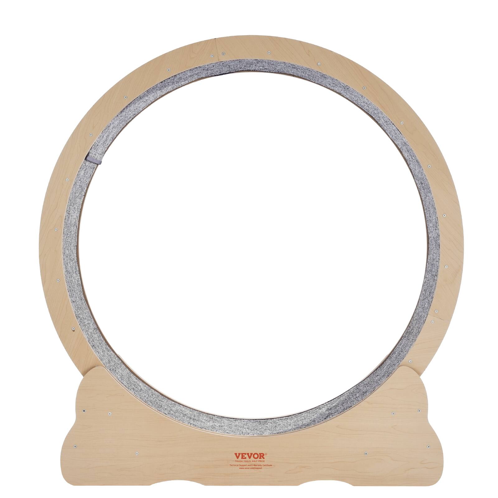 Alt View 5. VEVOR - Wooden Cat Exercise Wheel, 43.3" Large Cat Treadmill Wheel for Indoor Cats, Cat Running Wheel with Detachable Carpet - natural wood color.