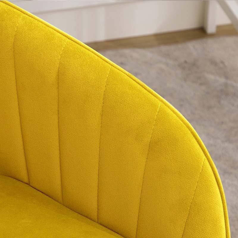 Alt View 5. Trinkets Crazed - 24.6" Velvet Office Chair, Ergonomic Swivel Desk Chair with Memory Foam Seat - Adjustable Height Computer Chair - yellow.