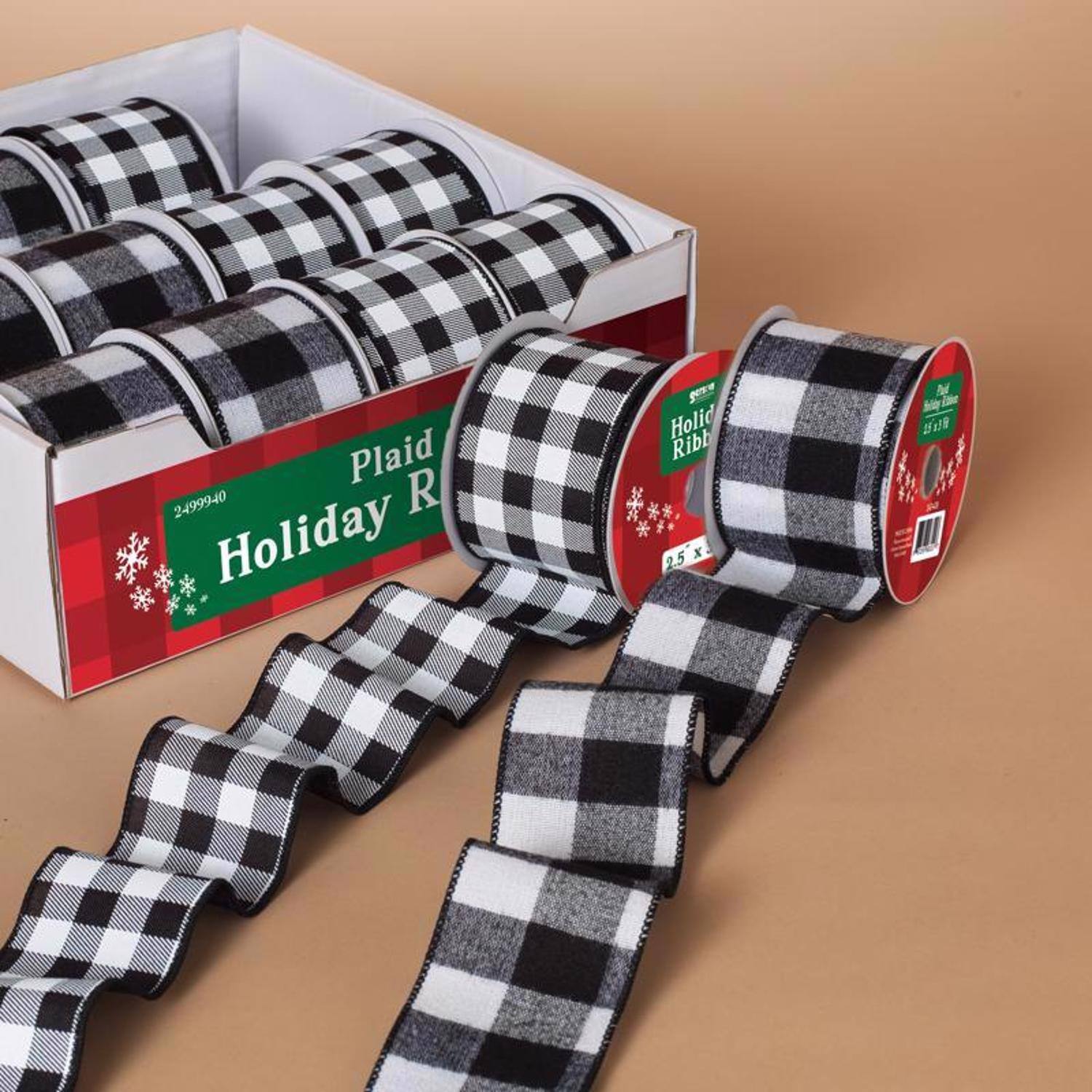 Plaid Holiday Ribbon  
2.5" x 2.5"