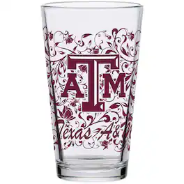 Indigo Falls - Texas A&M Aggies 16oz. Floral Pint Glass - Multicolor