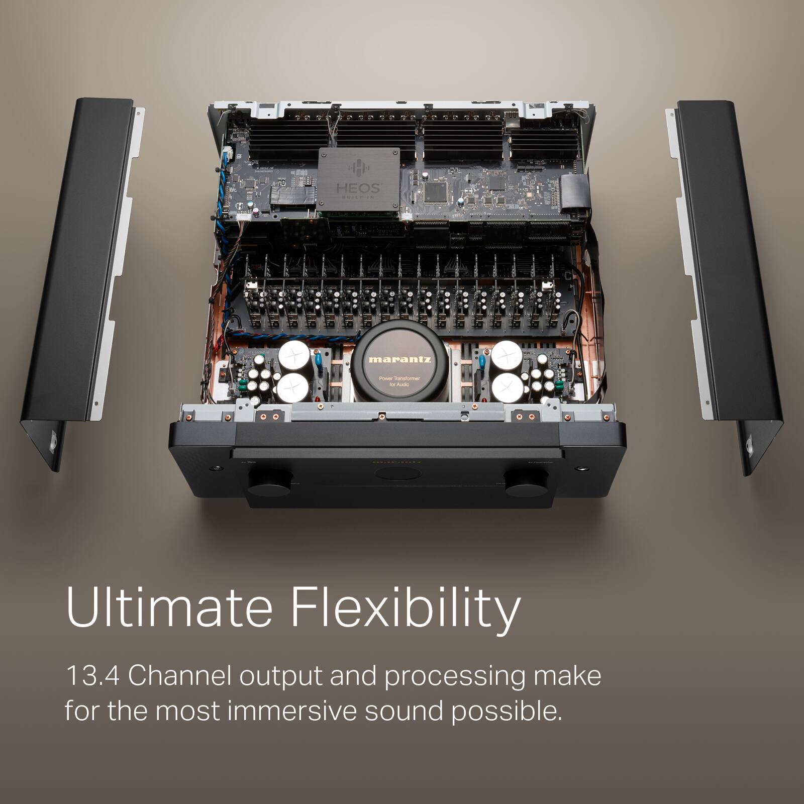 Ultimate Flexibility: 13.4 Channel output and processing make for the most immersive sound possible.
