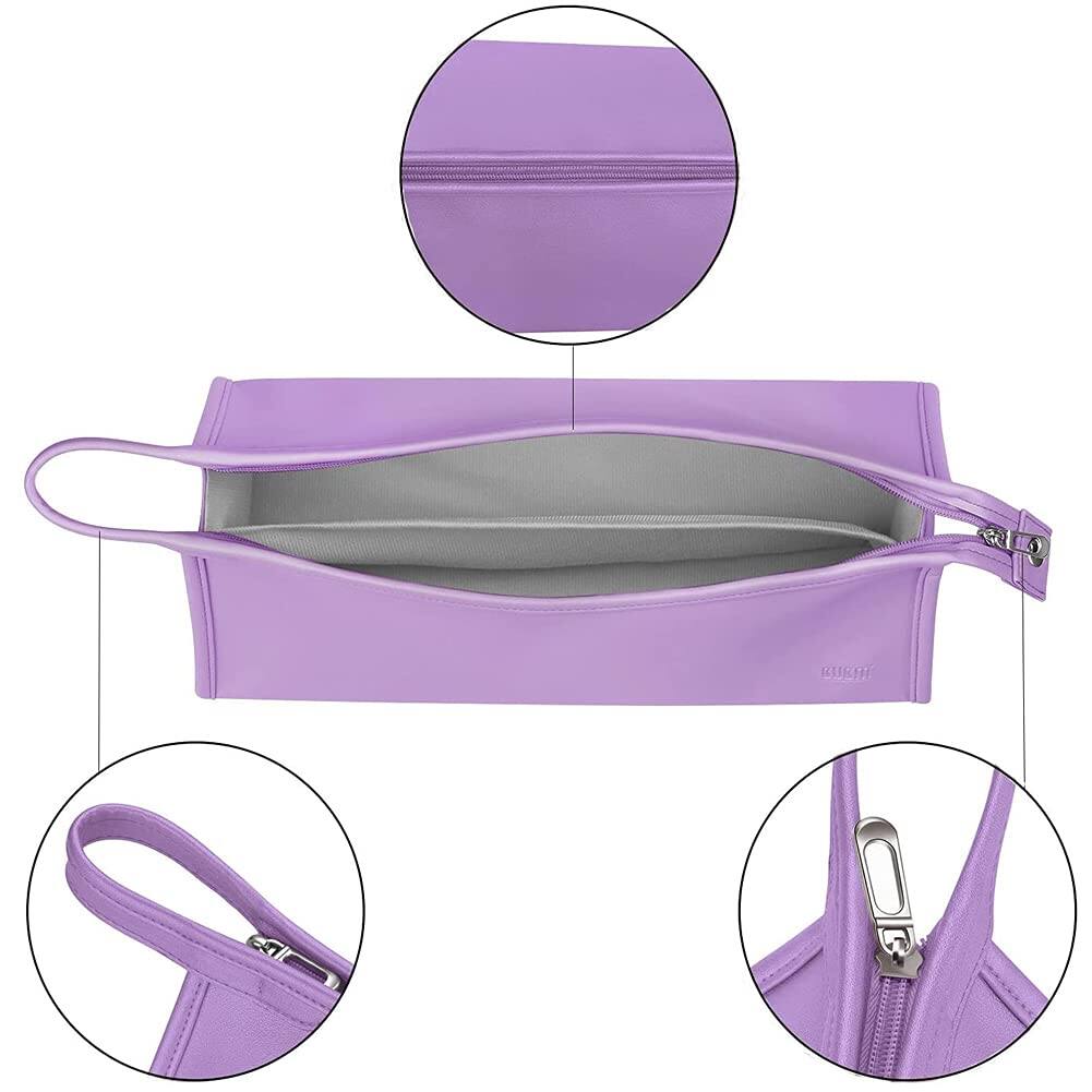 Angle. BUBM - BUBM Purple Dyson Airwrap & Shark Flexstyle Travel Case - Styler Organizer Bag with Attachment Storage - Purple.