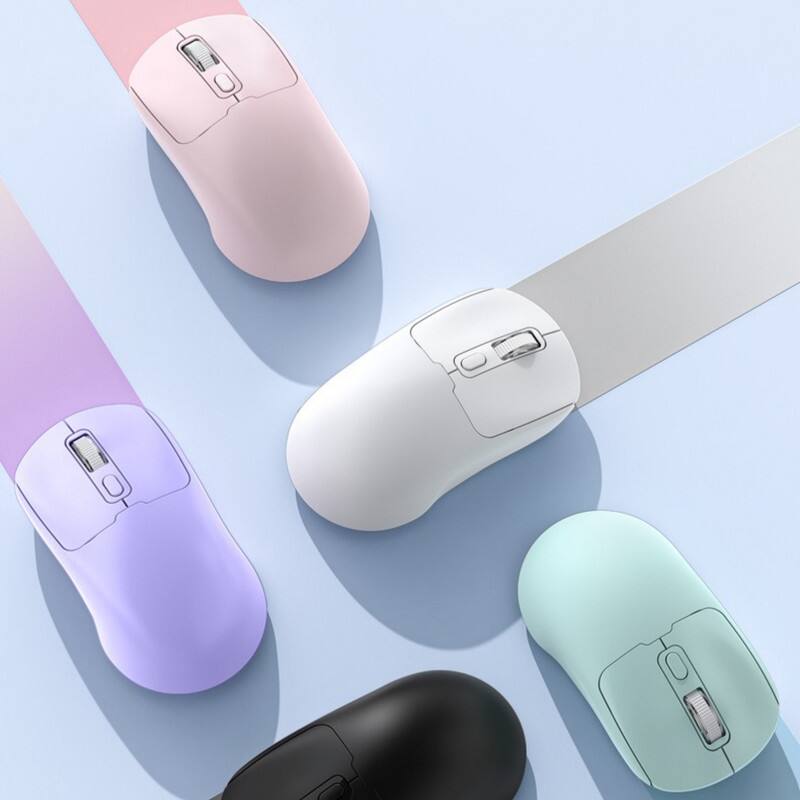 Alt View 5. SKRAN - Dual-Mode Bluetooth Mouse,Silent Ergonomic Wireless Mouse for Laptop/Office for Students/Professionals (Type-C Charging) - Blue.