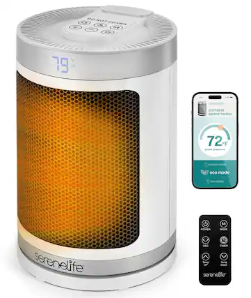 DO NOT COVER
Serenelife portable space heater
72°F
Current temperature
POWER MODE
serenelife
OSC TIMER
Temp UP
Temp Down
serenelife