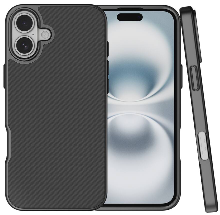 Front. Nakedcellphone - Case for iPhone 16 Phone - Compatible with MagSafe - Carbon Fiber.