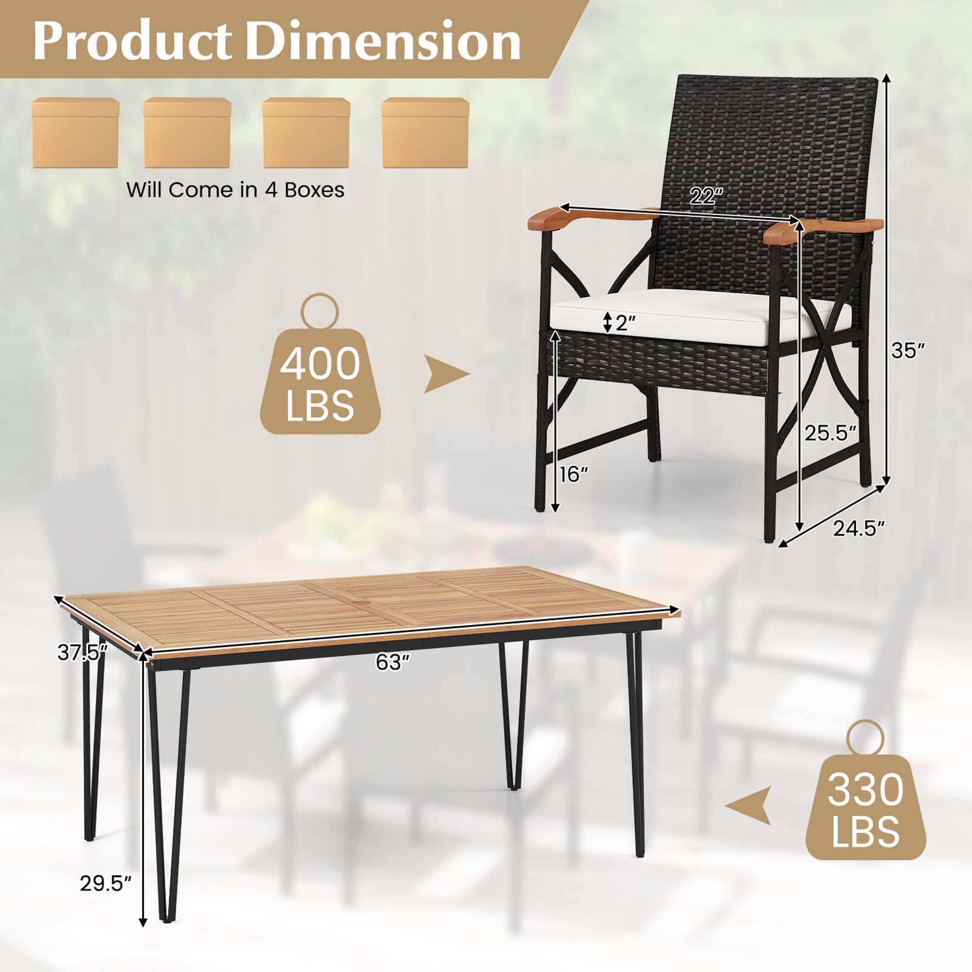 Product Dimension: Will come in 4 boxes. 22" x 400 LBS + 2" = 25.5" x 35" = 16" x 24.5" = 37.5" x 63" = 29.5" x 330 LBS.