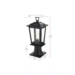 Elegant Lighting - Berks 7 inch Outdoor Pendant - Black