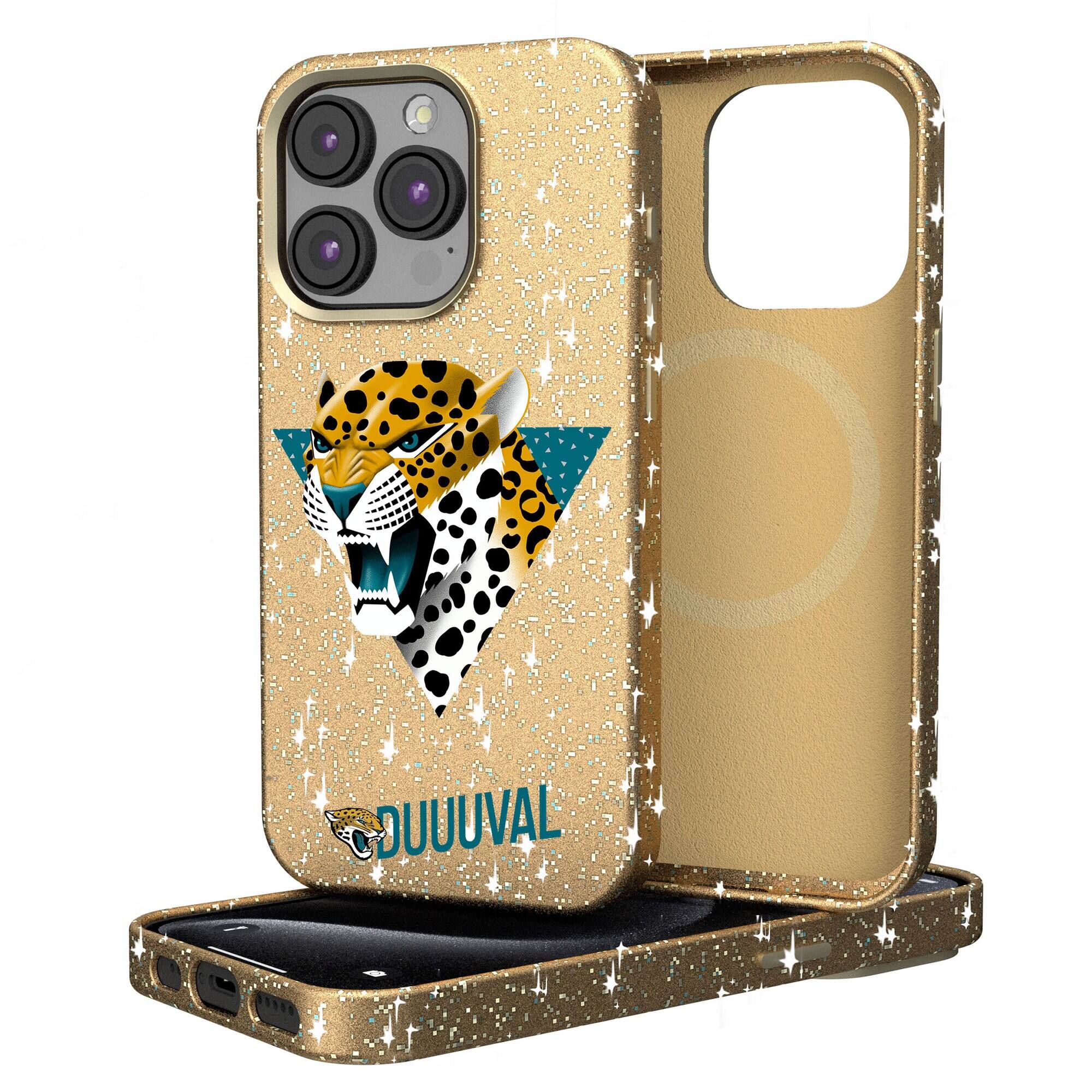 Front. Keyscaper - Gold 2024 Illustrated Limited Edition Bling iPhone Case - 14 - Gold.