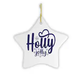 OrnamentallyYou - Holly Jolly Christmas Ornament - Multi-colored