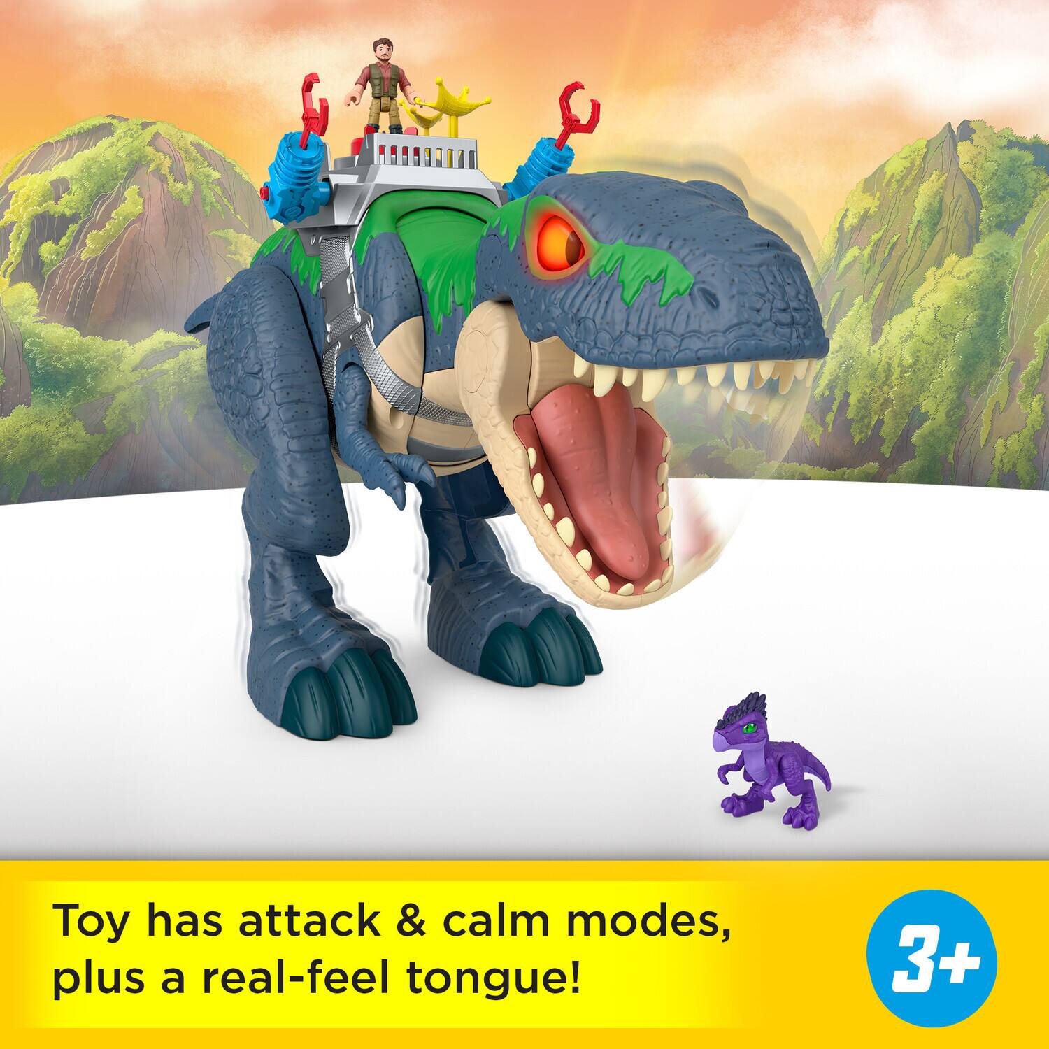 Toy has attack & calm modes, plus a real-feel tongue!  
3+