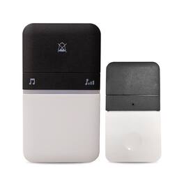 HEATH ZENITH - Piezo Black/White Plastic Wireless Door Chime Bell