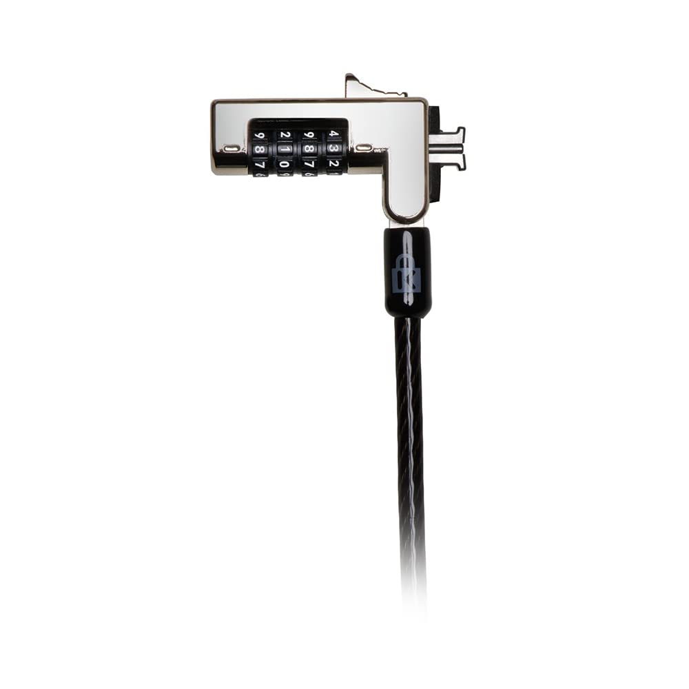 Left. Kensington - Kensington Slim Combination Lock for Standard Slot-Serialized - Resettable - 4-digit - Combination Lock - Carbon Steel.