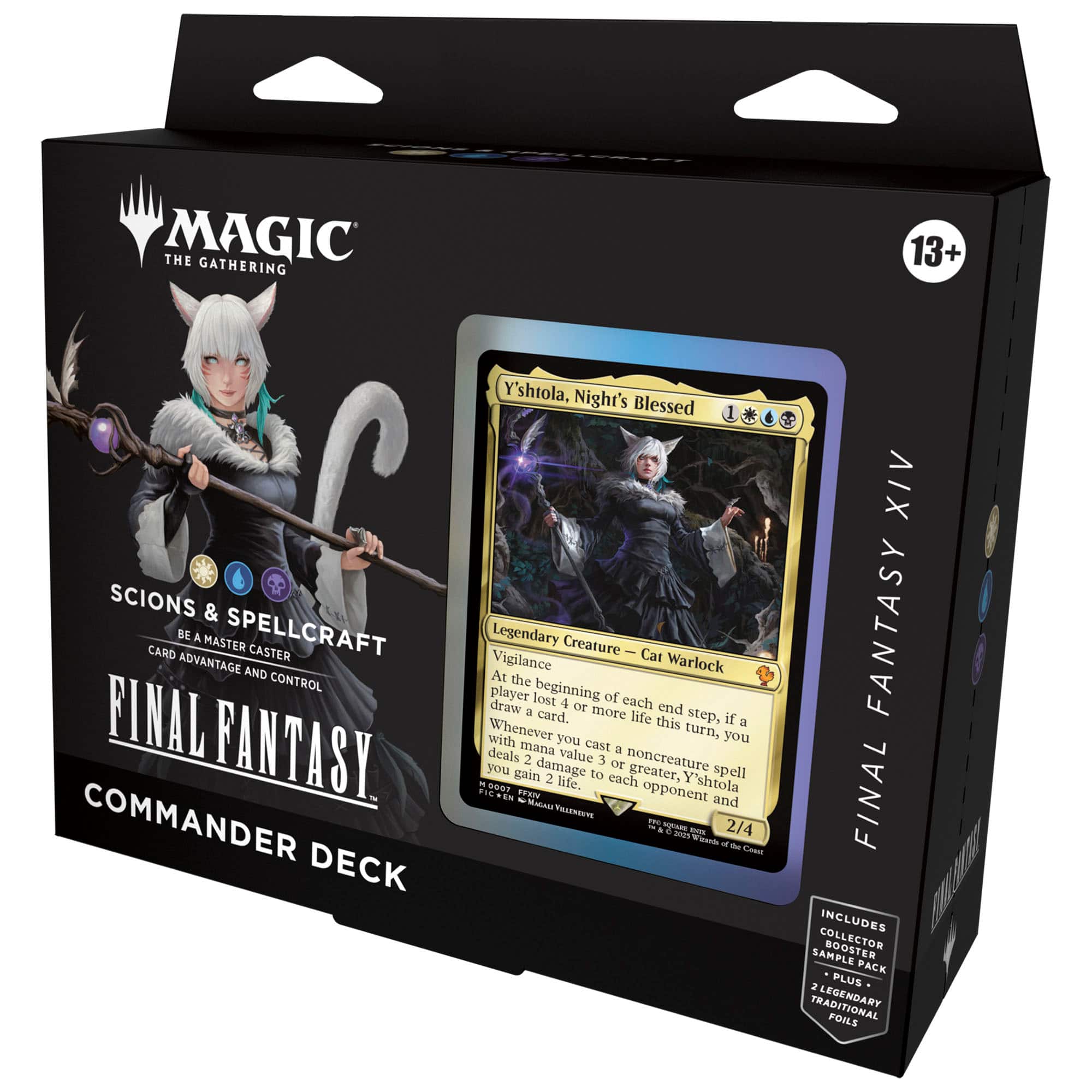 Magic: The Gathering Final Fantasy Commander Deck - Scions & Spellcraft - 13+ Cards - Master Spellcraft - Caster Advantage - Control - Rinal Fanta