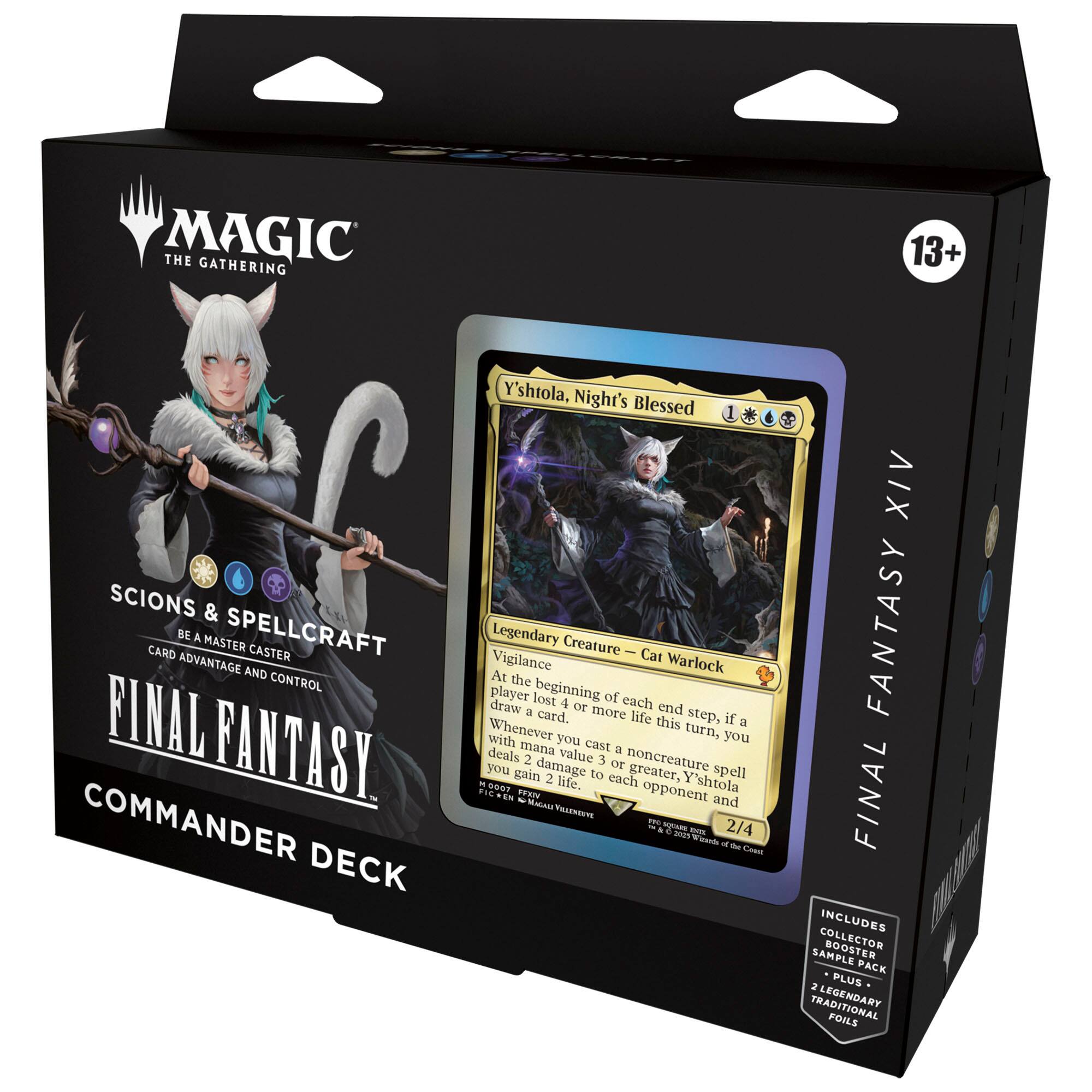 Magic: The Gathering Final Fantasy Commander Deck - Scions & Spellcraft - 13+ Cards - Master Spellcraft - Caster Advantage - Control - Rinal Fanta