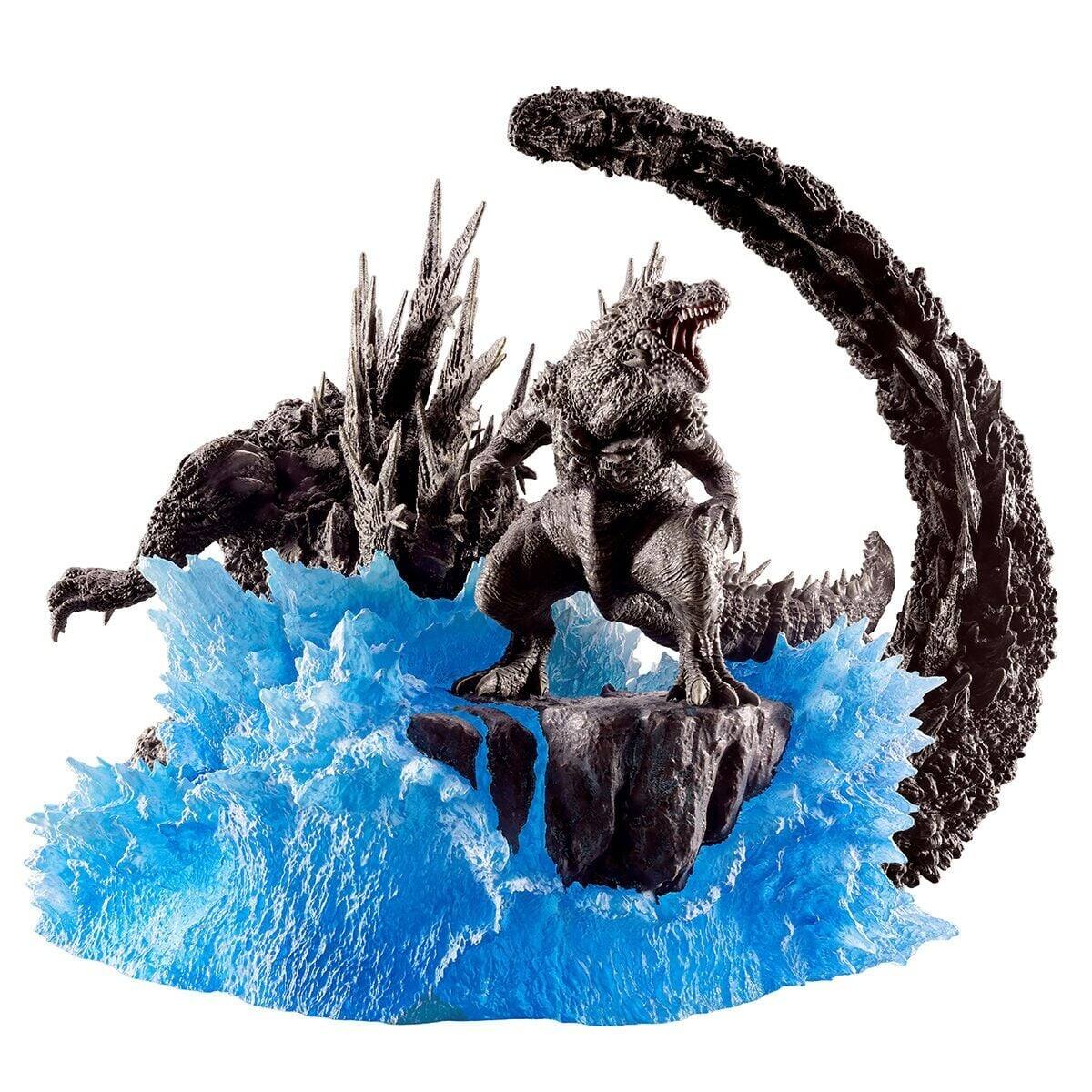 Left. Megahouse - MegaHouse Petitrama DX Godzilla -1.0 Pre-Painted Figure 145mm.