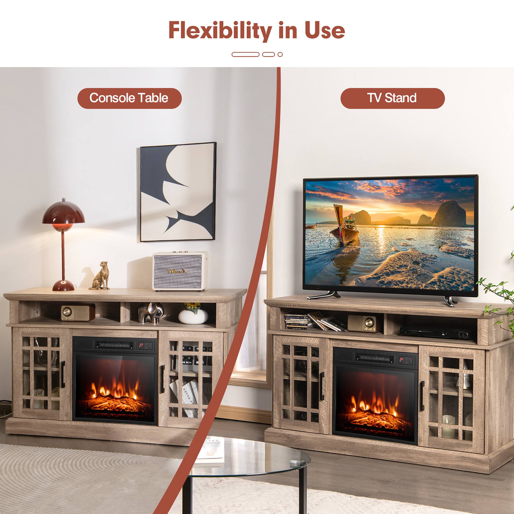 Flexibility in Use

Console Table

TV Stand