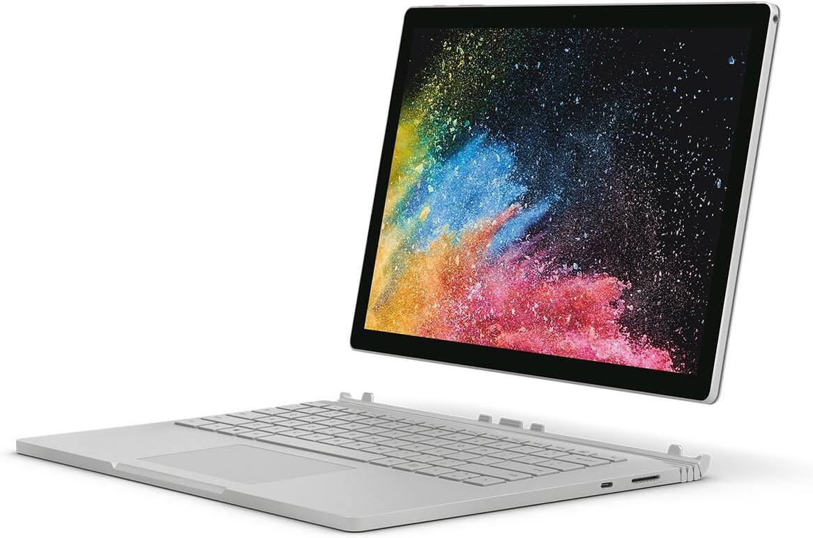 Alt View 1. Microsoft - Surface Book 2 15” PixelSense Touch Intel Core i7-8650U 1.9 GHz up to 4.2 GHz 16GB 256GB SSD GTX 1060 Windows 10 Pro - Silver.