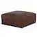 Angle. Simpli Home - Brody Large Square Coffee Table Pouf - Distressed Dark Brown.