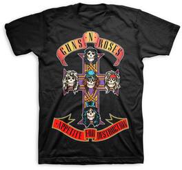 PopMarket - Guns N Roses - Guns N' Roses - Appetite For Destruction Jumbo Logo T-Shirt - Large Black 1216127205 - APPAREL - Multicolor