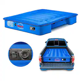 Pittman Outdoors - Truck Bed Air Mattress with Pump for Long Truck Beds, 8' - Blue