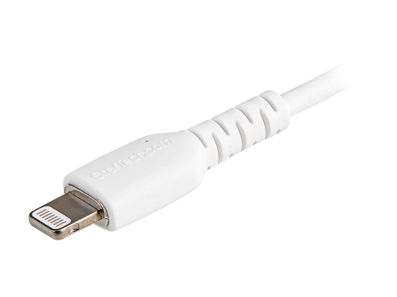 Alt View 4. StarTech.com - StarTech.com 15cm USB A to Lightning Cable - White, Rugged Aramid Fiber, MFI Certified.