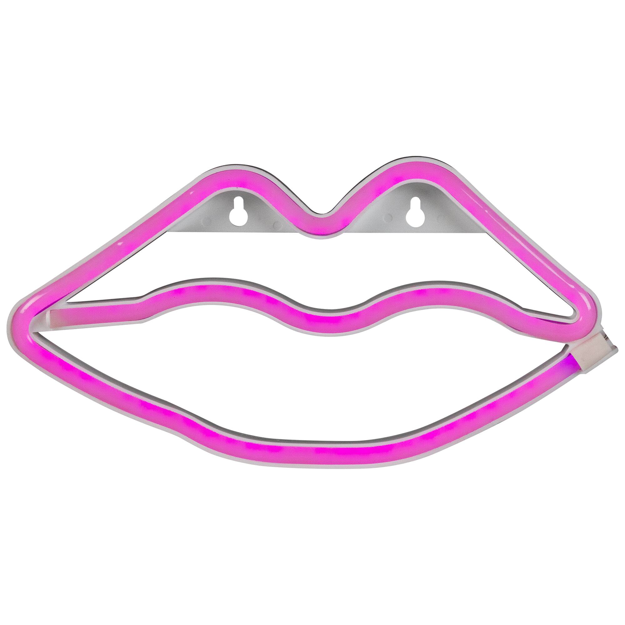 Alt View 1. Northlight - LED Lips Neon Lighted Wall Art - 10.5" - Pink - Pink.