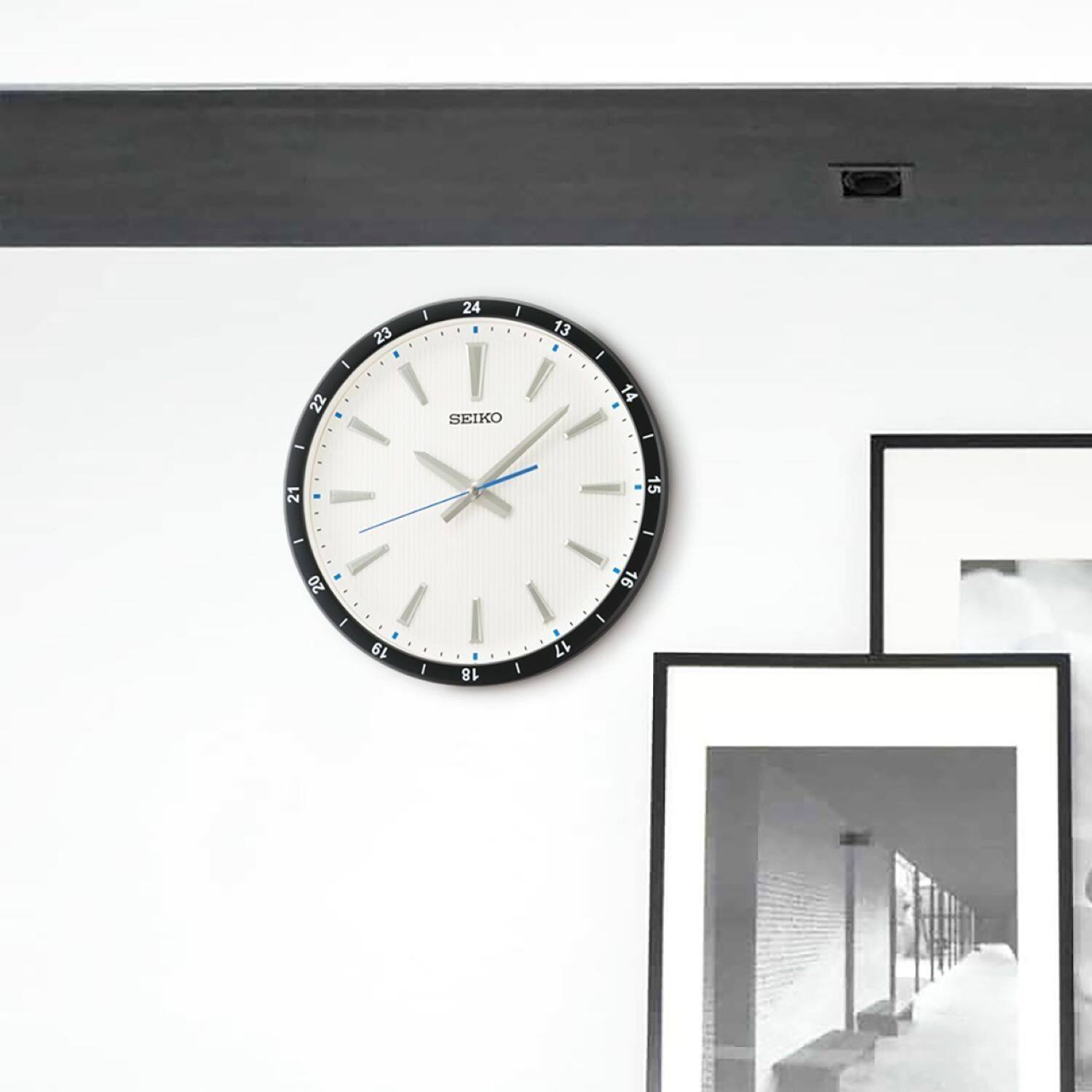 Alt View 1. Seiko - Seiko 14" Kao Wall Clock - White - White.
