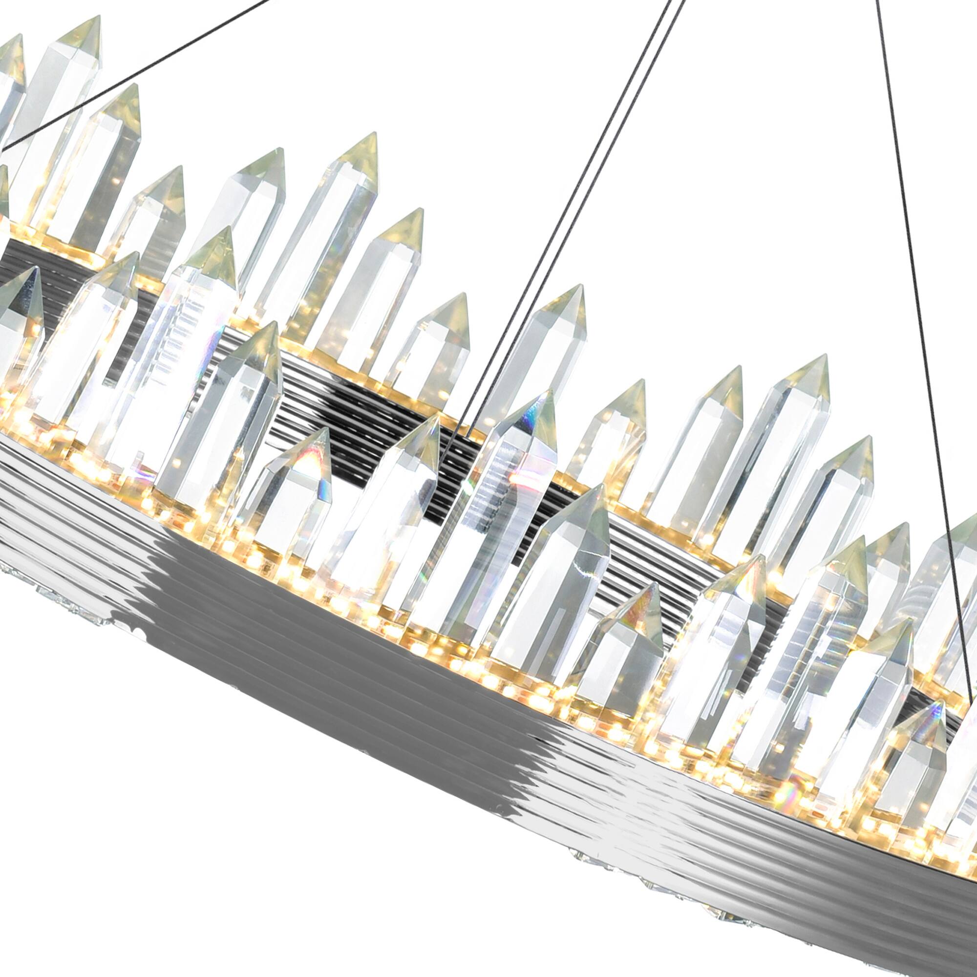 Alt View 1. CWI Lighting - Agassiz LED Chandelier With Polished Nickel Finish - Polished Nickel.