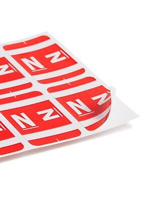 Alt View 3. Smead - Smead AlphaZ ACCS Color-Coded Alphabetic Labels, N, Green/White, 100/Pk (67184) - Red.