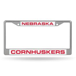 Rico Industries - Nebraska Cornhuskers Chrome Metal Laser Cut License Plate Frame - Multi