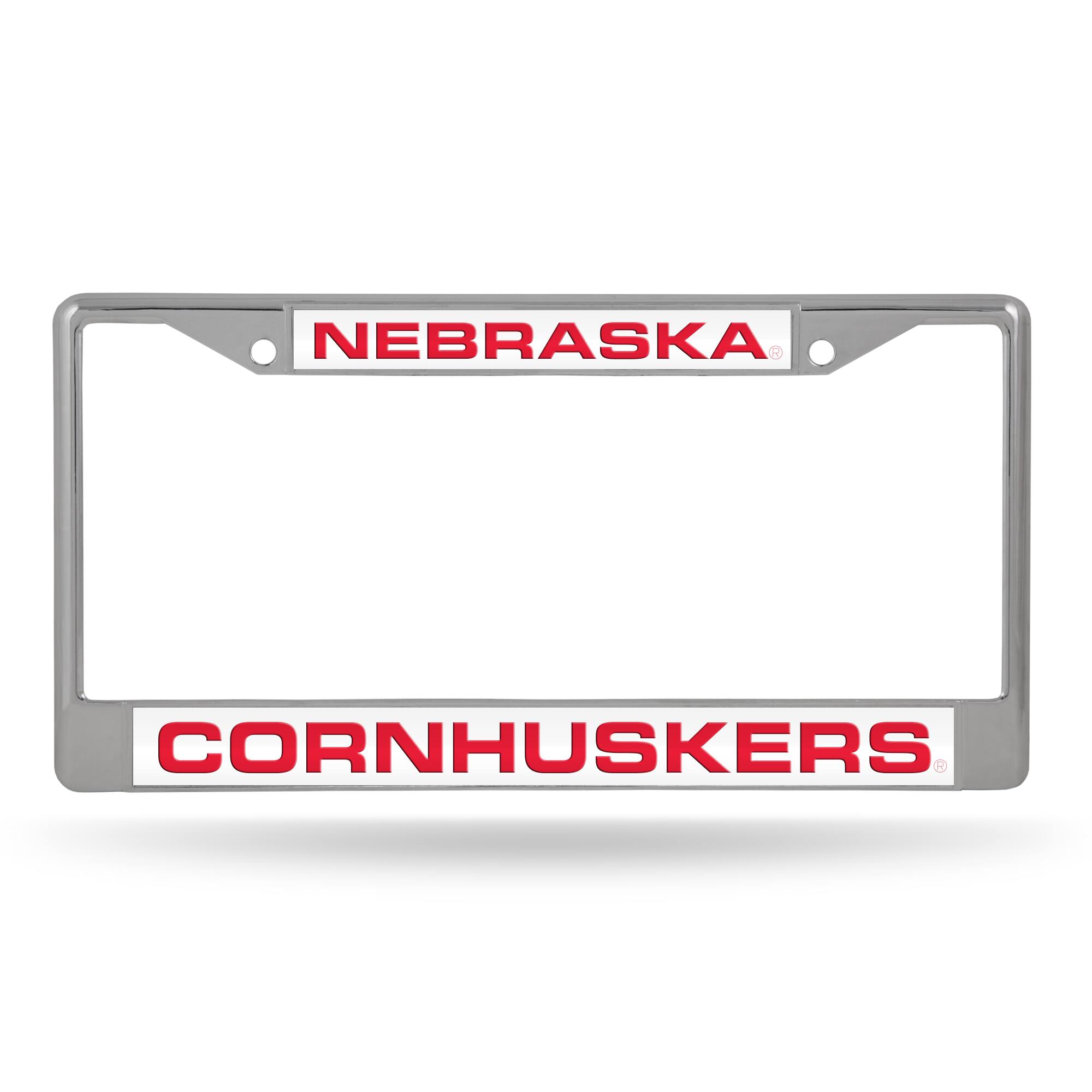 Nebraska Cornhuskers Chrome Metal Laser Cut License Plate Frame