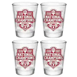Indigo Falls - Indiana Hoosiers College Football Playoff 2025 National Champions Four-Piece Core Collector 2oz. Shot Glass Set - Multicolor