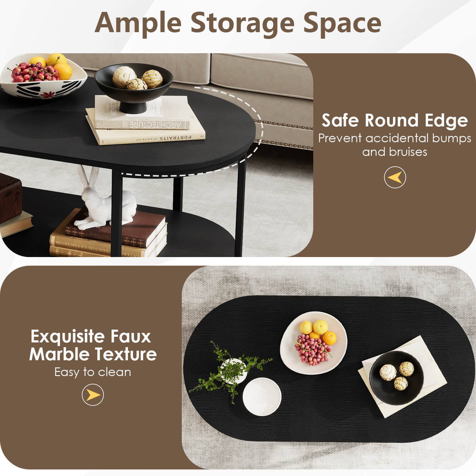 Ample Storage Space

Safe Round Edge
Prevent accidental bumps and bruises

Exquisite Faux Marble Texture
Easy to clean